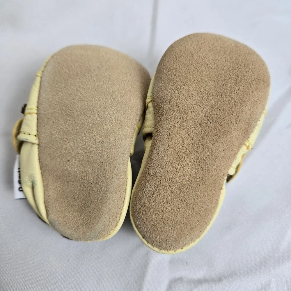 Pooky Babies Infant Shoes 0-6‎ Months Yellow Black Whimsical Bee Design Y2K